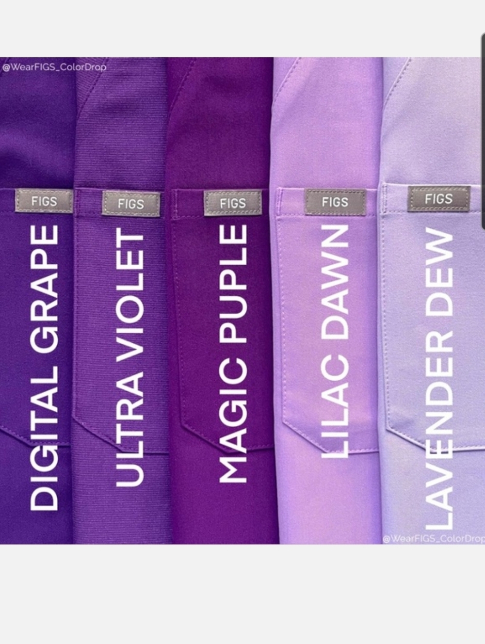 Figs Kade Cargo Scrub Lavender Pants Size S - Picture 10 of 10